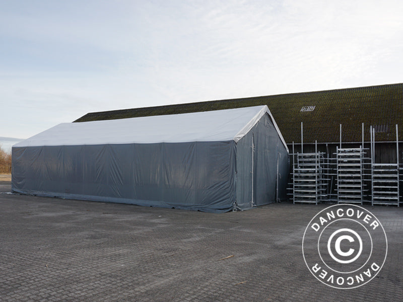 Storage shelter Titanium 7x14x2.5x4.2 m, White/Grey