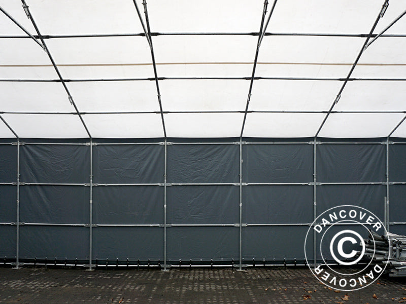 Storage shelter Titanium 8x18x3x5 m, White/Grey