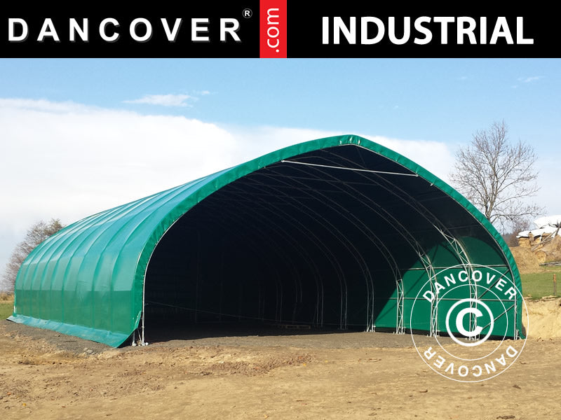 Capannone tenda, tunnel agricolo 12x16x5,88m, PVC, Verde