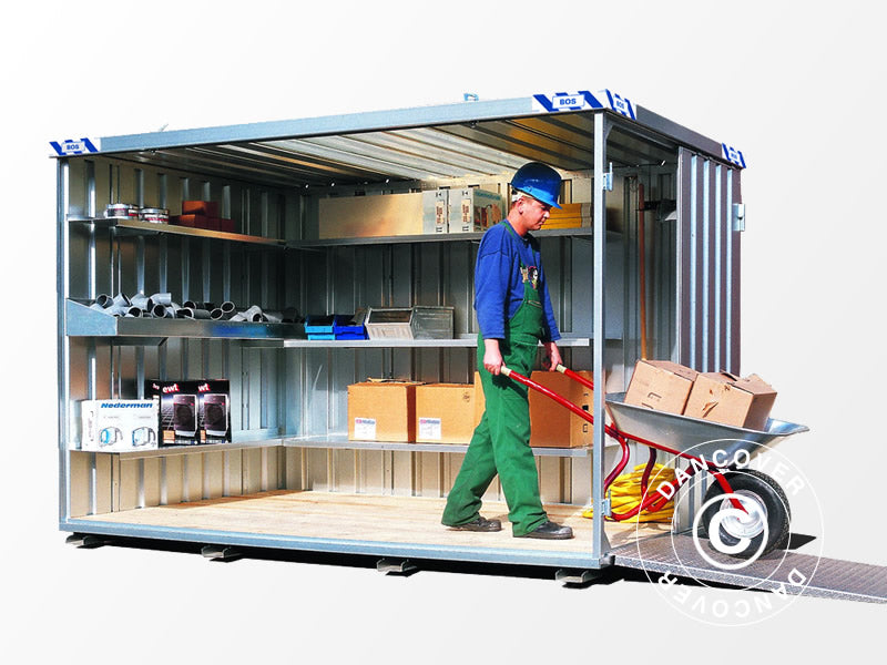 Container, Rigel, 2.1x2.1x2.1 m w/double wing door, Silver