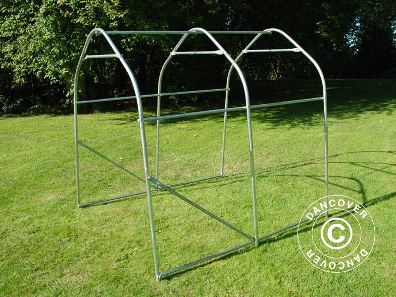 Noliktavas telts PRO 2x2x2m PE, Pelēks