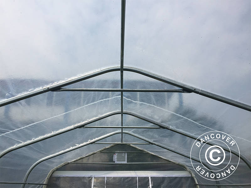 Polytunnel greenhouse, 3.6x8.4x2.68 m, PE, 30.24 m², Transparent
