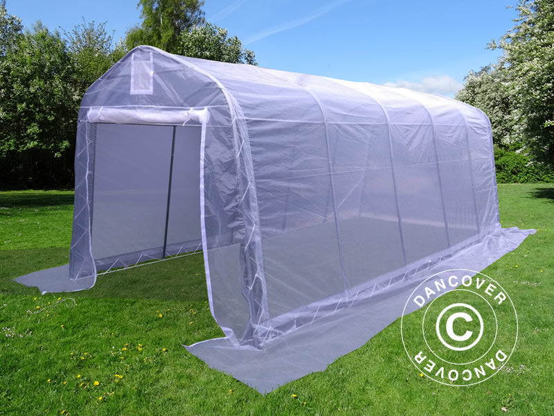 Polytunnel Staklenik, 2,4x6x2,4m, PE, 14,4m², Prozirni