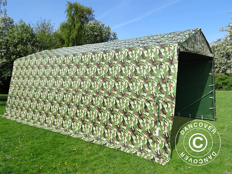 Zeltgarage PRO 3,3x6x2,4m PVC, Tarnfarbe
