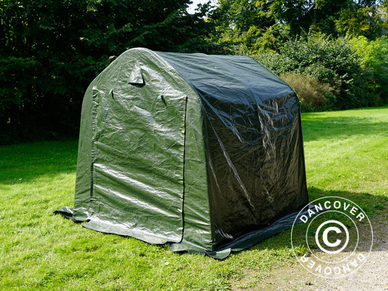 Storage tent PRO 2x2x2 m PE, with ground cover, Green/Grey