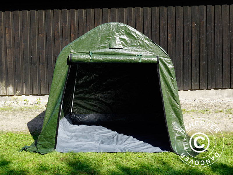 Storage tent PRO 2x2x2 m PE, with ground cover, Green/Grey