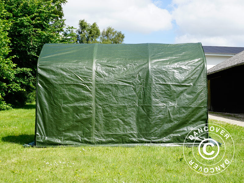 Tenda de armazenamento PRO 2x3x2m PE, com lona chão, Verde/Cinza