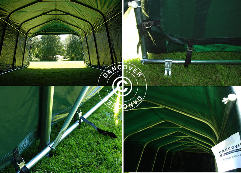 Tente Abri Garage PRO 3,6x6x2,68m PVC, Vert