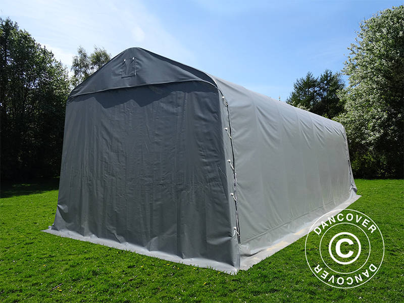 Zeltgarage PRO 3,77x9,7x3,18m PVC, Grau