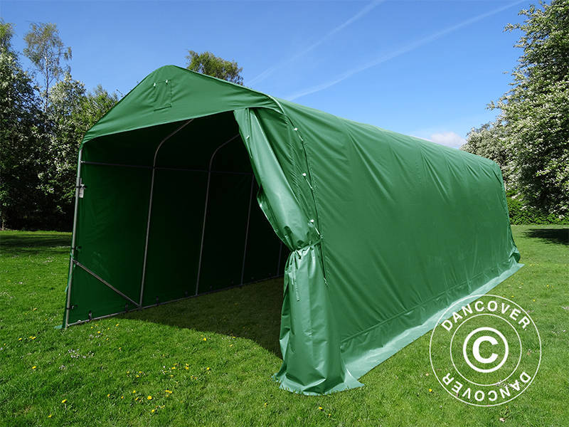Zeltgarage PRO 3,77x9,7x3,18m PVC, Grün