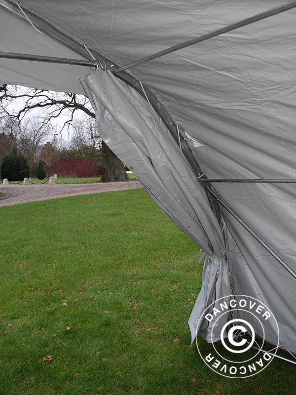 Pārvietojama dubulta Garāža 5,4x6x2,9m PVC, Pelēks