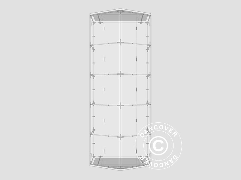 Skladišni šator PRO 4x10x2x3,1m, PVC, Siva
