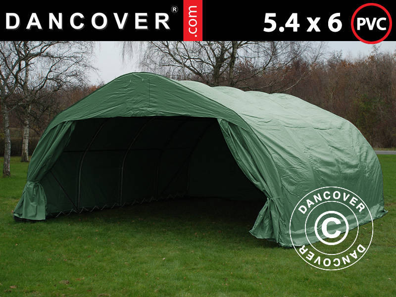 Garage doppio 5,4x6x2,9m PVC, Verde