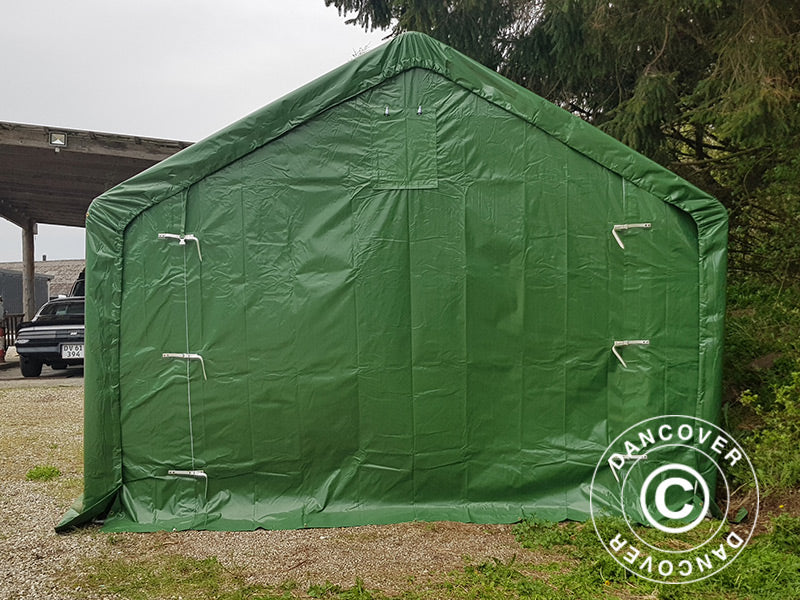 Lagerzelt PRO 4x6x2x3,1m, PVC, Grün