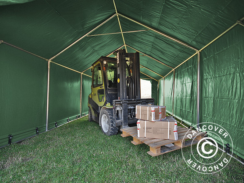 Storage shelter PRO 4x8x2.5x3.6 m, PVC, Green
