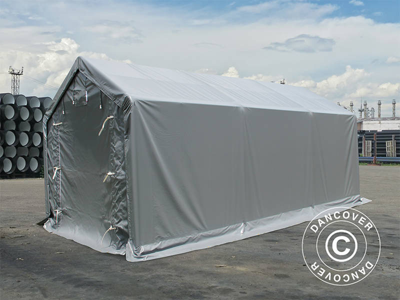 Lagerzelt PRO 3x6x2x2,82m, PVC, Grau