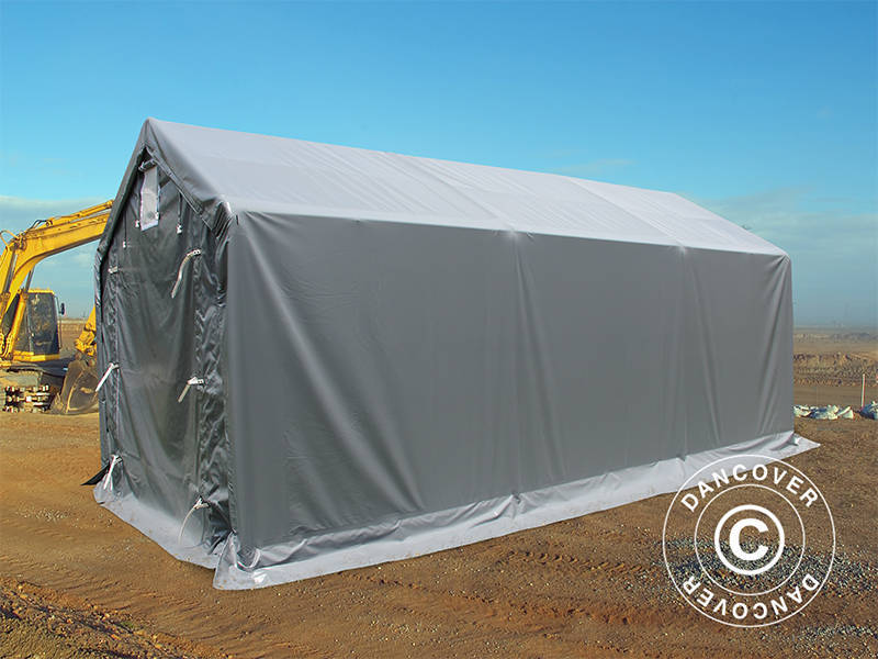 Storage shelter PRO 3x6x2x2.82 m, PVC, Grey