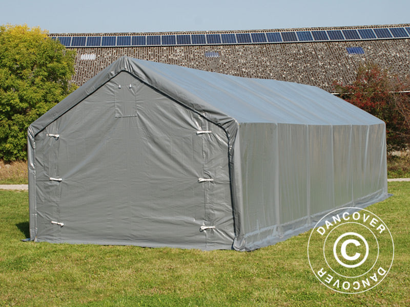 Storage shelter PRO 5x12x2x3.39 m, PVC, Grey