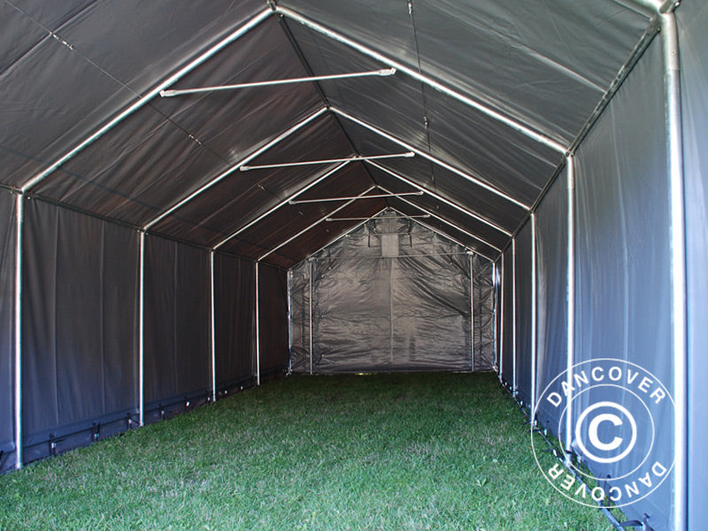 Lagerzelt PRO 5x12x2x3,39m, PVC, Grau