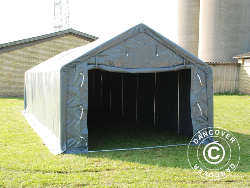 Lagerzelt PRO 5x12x2x3,39m, PVC, Grau