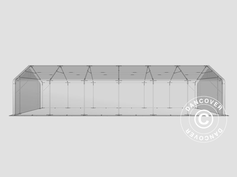 Lagerzelt PRO 5x12x2x3,39m, PVC, Grau