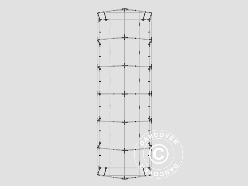 Storage shelter PRO 5x12x2x3.39 m, PVC, Grey