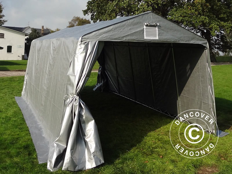 Tenda garage Basic 3,3x4,8x2,4m PE, Grigio
