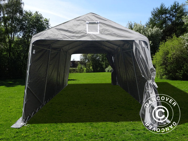 Tenda garage Basic 3,3x7,2x2,4m PE, Grigio
