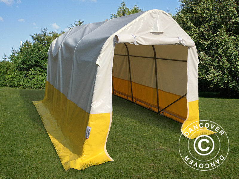 Noliktavas darba telts PRO 2x3x2m, PVC, Balta/Dzeltena, Ugunsizturīga