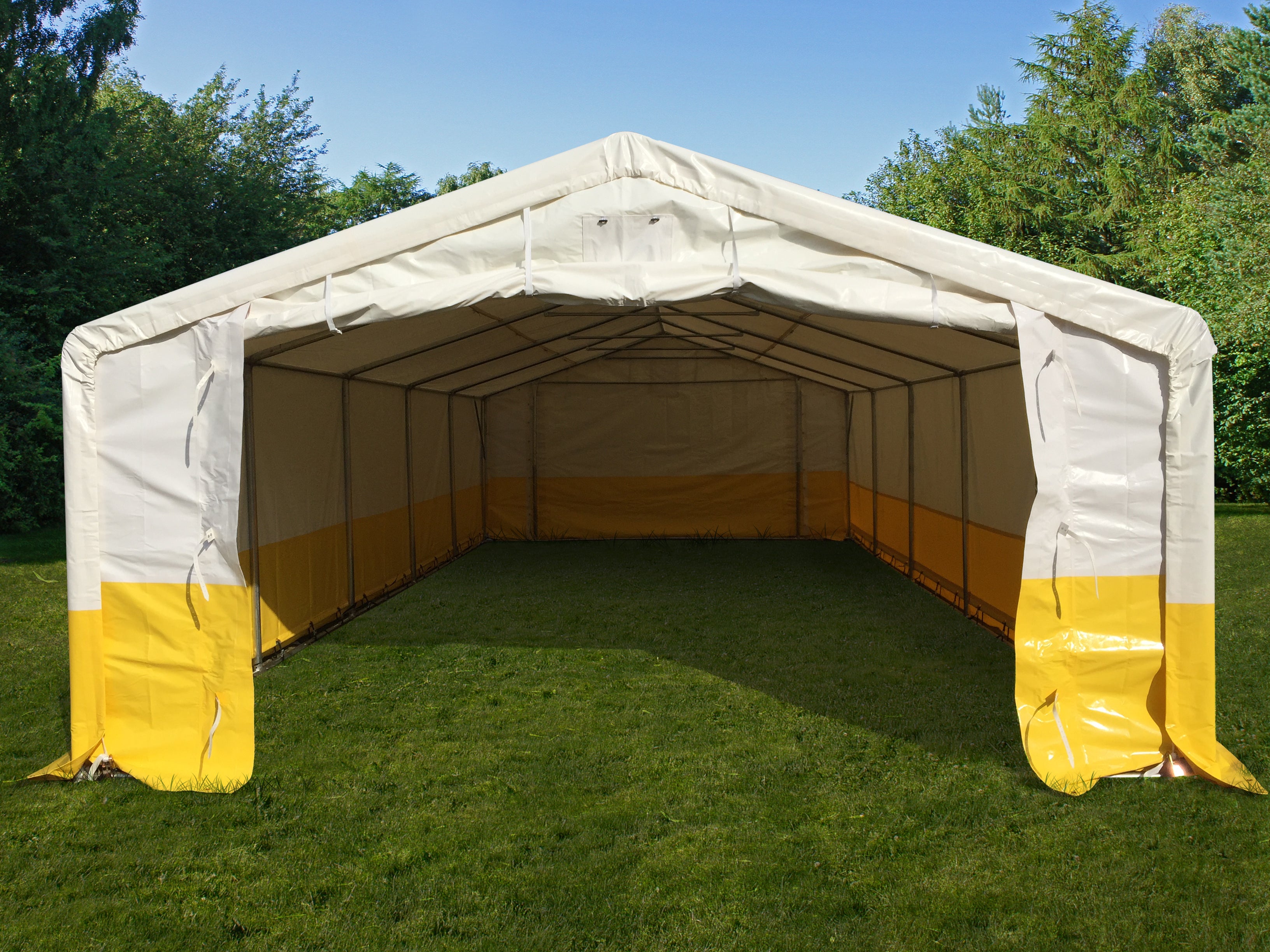 Töötelk ladustamiseks PRO 5x10m, PVC, Valge/Kollane, Tuld tõkestav