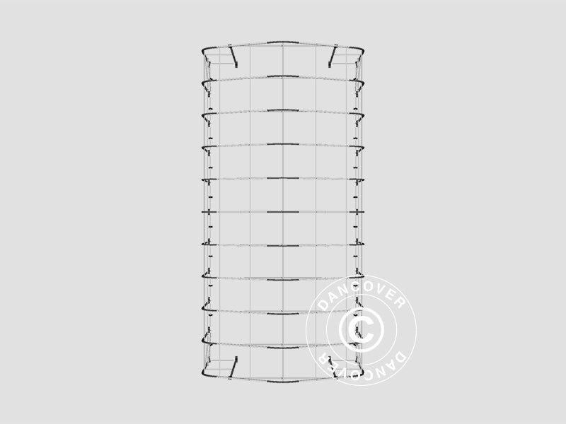 Skladišni šator PRO 6x12x3,7m PVC sa svodnim panelom, Zelena