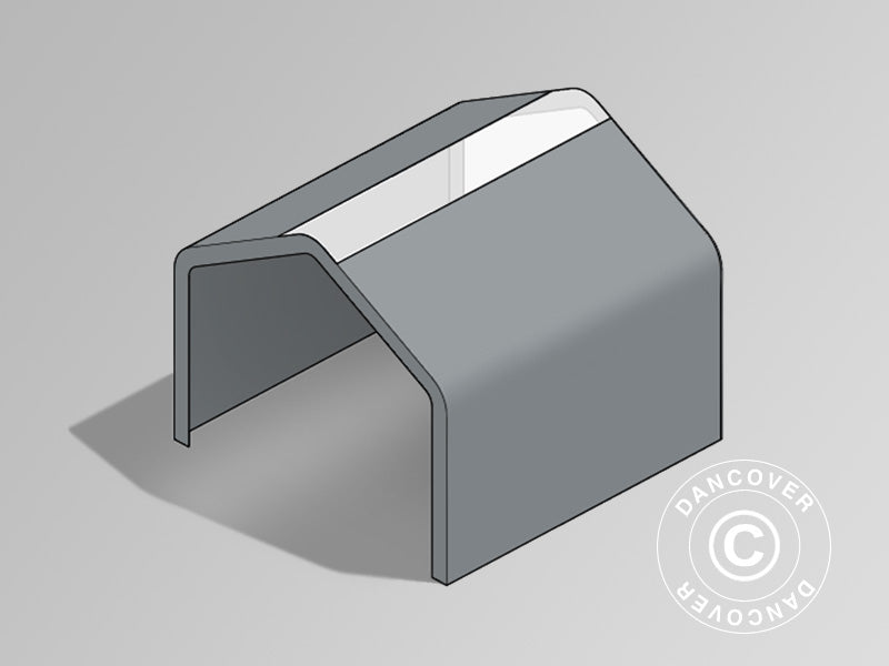 Copertura del Tetto per Capannone tenda PRO 7x7m PVC con pannello centrale, Grigio