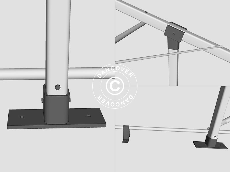 Lagerzelt PRO 7x14x3,8m PVC mit Dachfenster, Grün