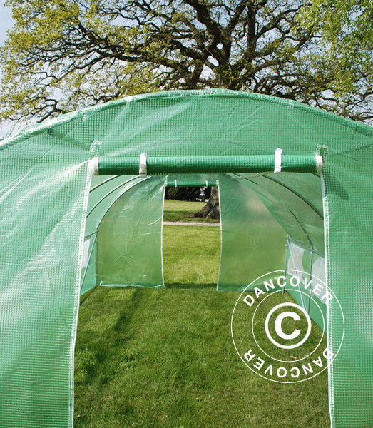 Invernadero túnel 3x8x2m, 24m², Verde