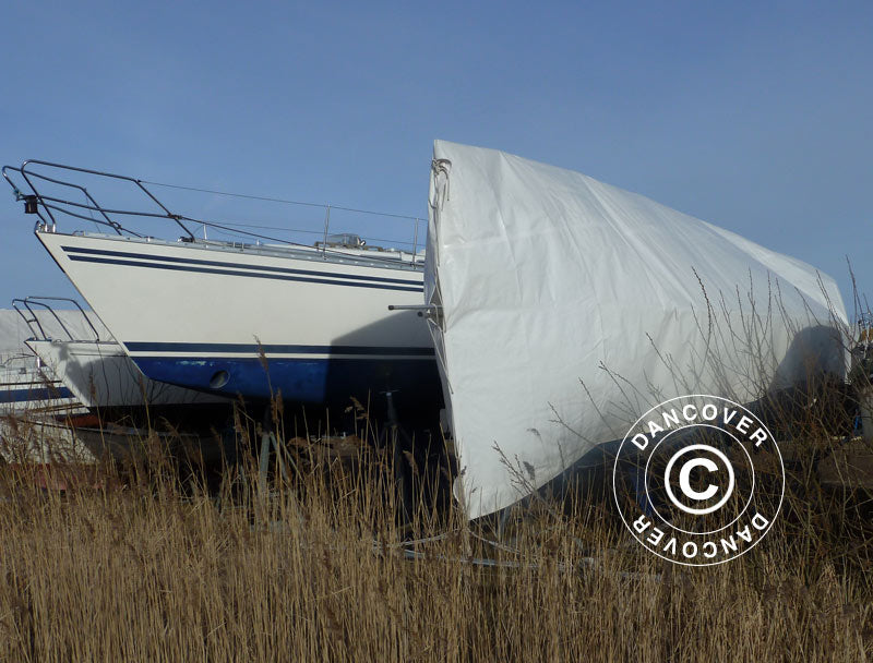 Afdekzeil 6x12m, PE 300g/m², Wit