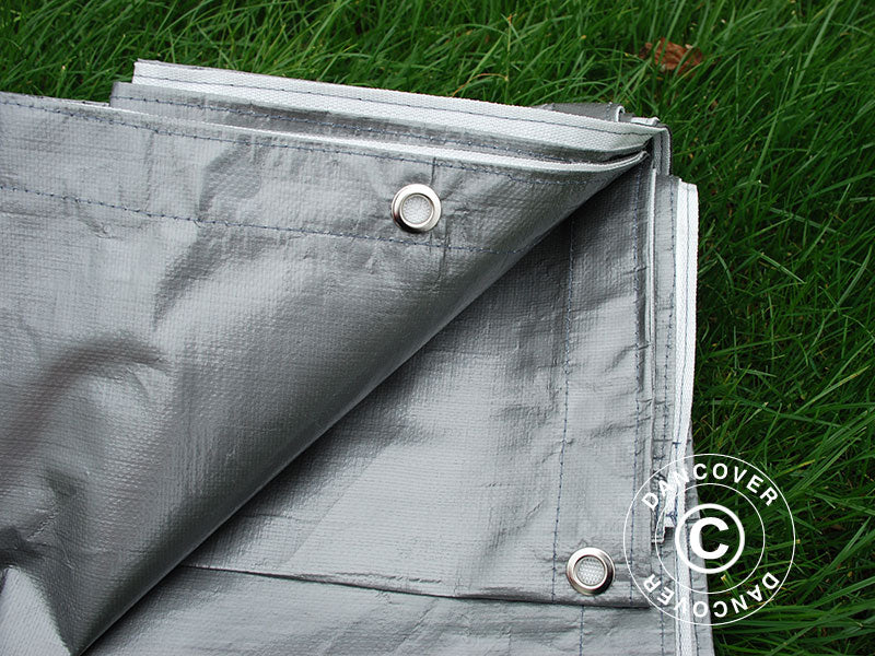 Tarpaulin 6x12 m, PE 300 g/m², Grey