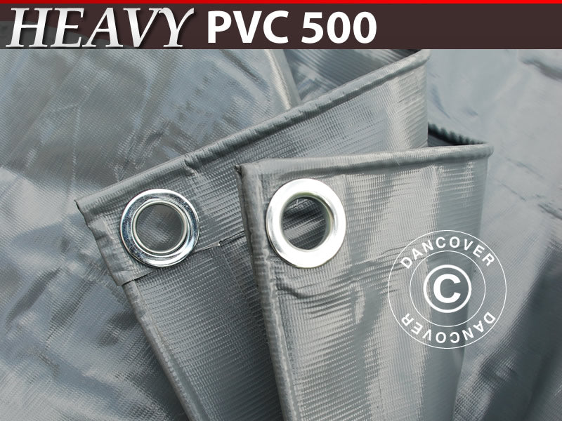 Plane 6x10m, PVC 500g/m², Grau