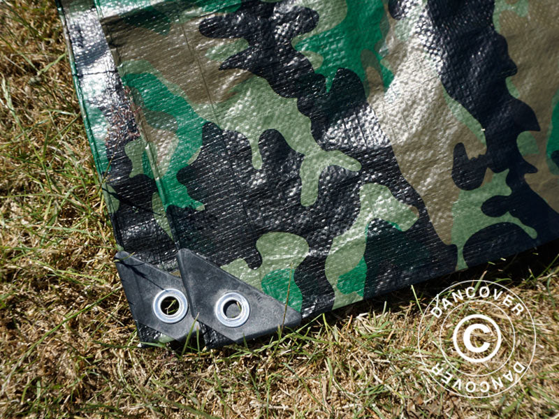 Camouflage tarpaulin Woodland 1.9x3 m, 100g/m²