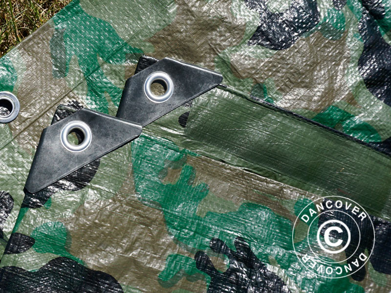 Camouflage afdekzeil Woodland 1,9x3m, 100g/m²