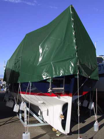 Telo 8x14m, PVC 600g/m², Verde, Ignifugo