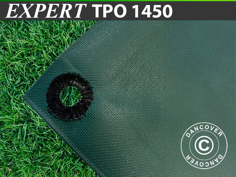 Tarpaulin 3,5x6 m, TPO, 350g/m², Green