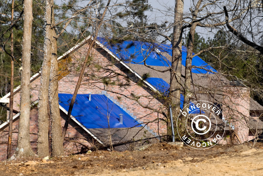 Tarpaulin 10x12 m, PVC 570 g/m², Blue