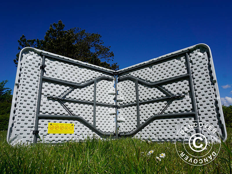 Sulankstomas stalas 180x74x74cm, Šviesiai pilka (10 vnt.)