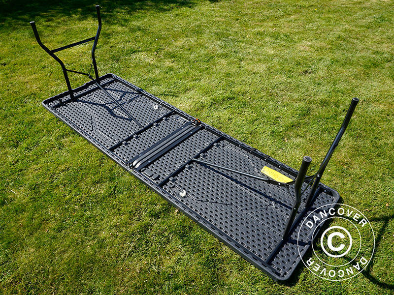 Folding Table 240x76x74 cm, Black (10 pcs.)