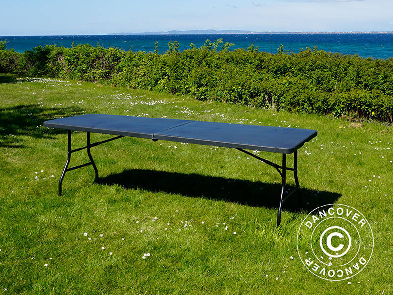 Klaptafel 240x76x74cm, Zwart (10 st.)