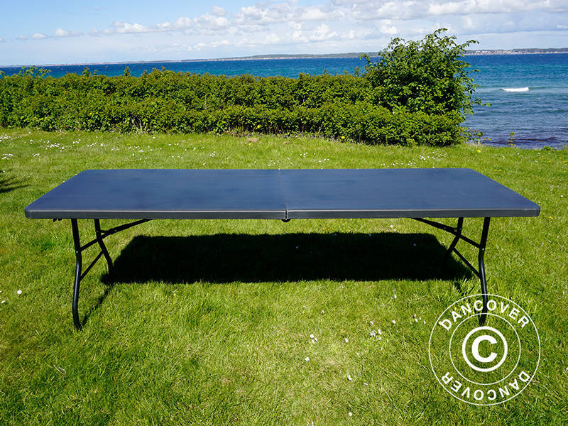 Mesa Dobrável 240x76x74cm, Preto (25 unid.)