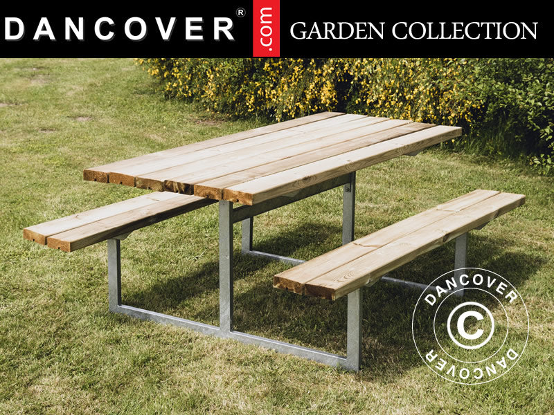 Picknicktisch, 1,4x1,75x0,75m, Holz