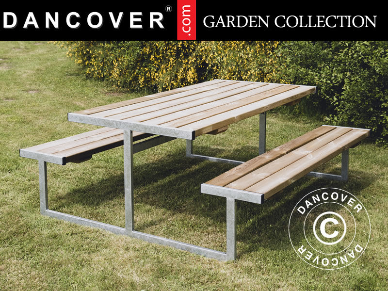 Picnic table, 1.85x1.8x0.75 m, Wood