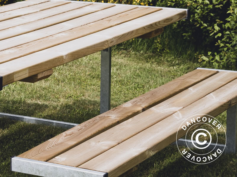 Picknicktisch, 1,85x1,8x0,75m, Holz