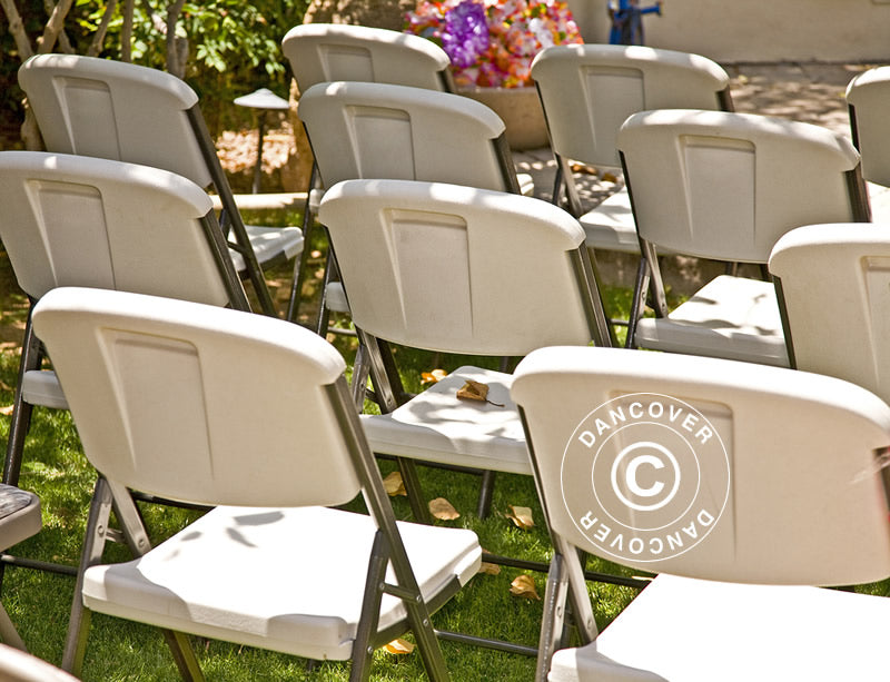 Klappstuhl 48x43x89cm, Hellgrau/Weiß, 4 St.